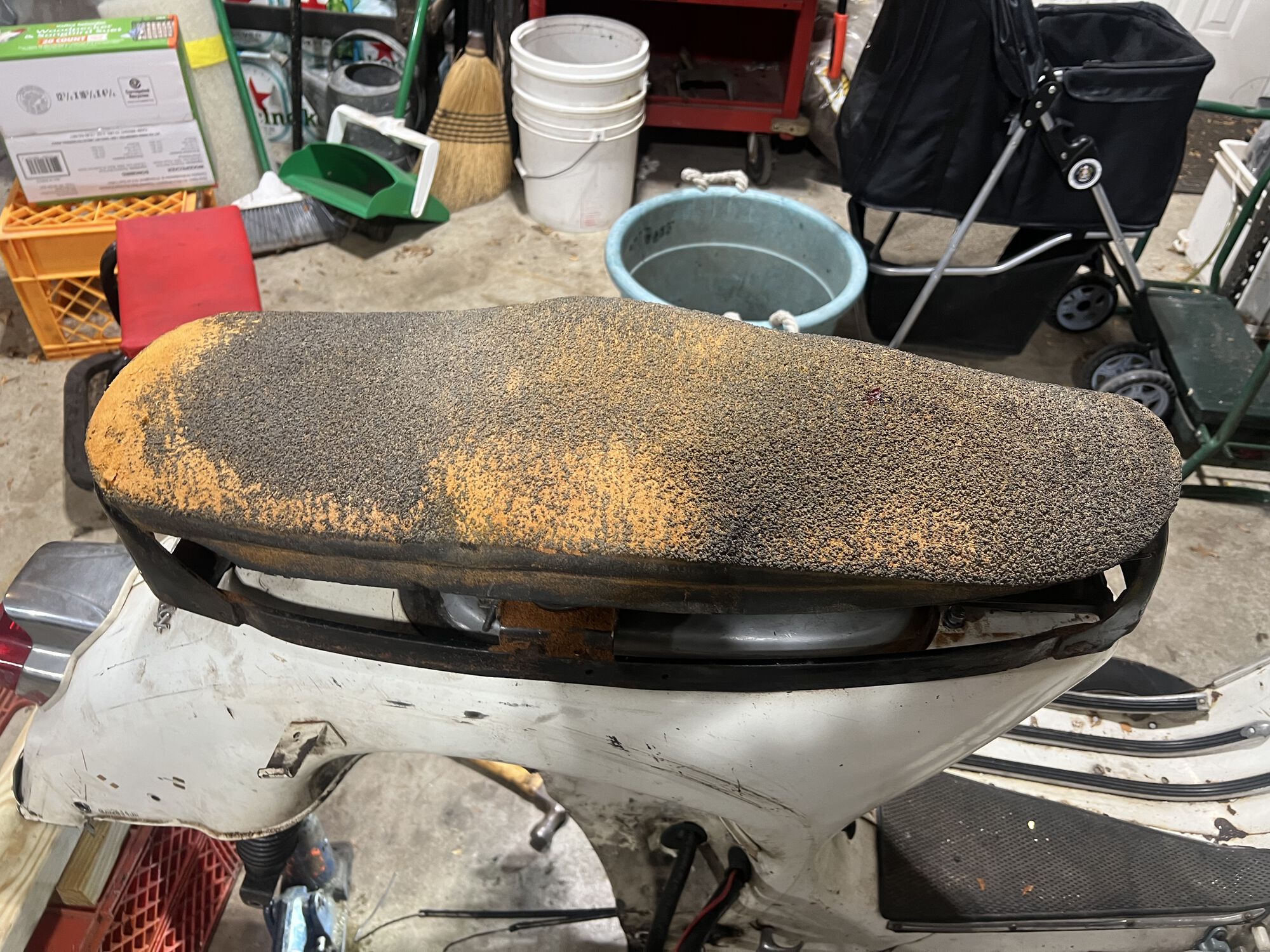 Seat foam is shedding