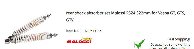 What I thought the Malossi looked like