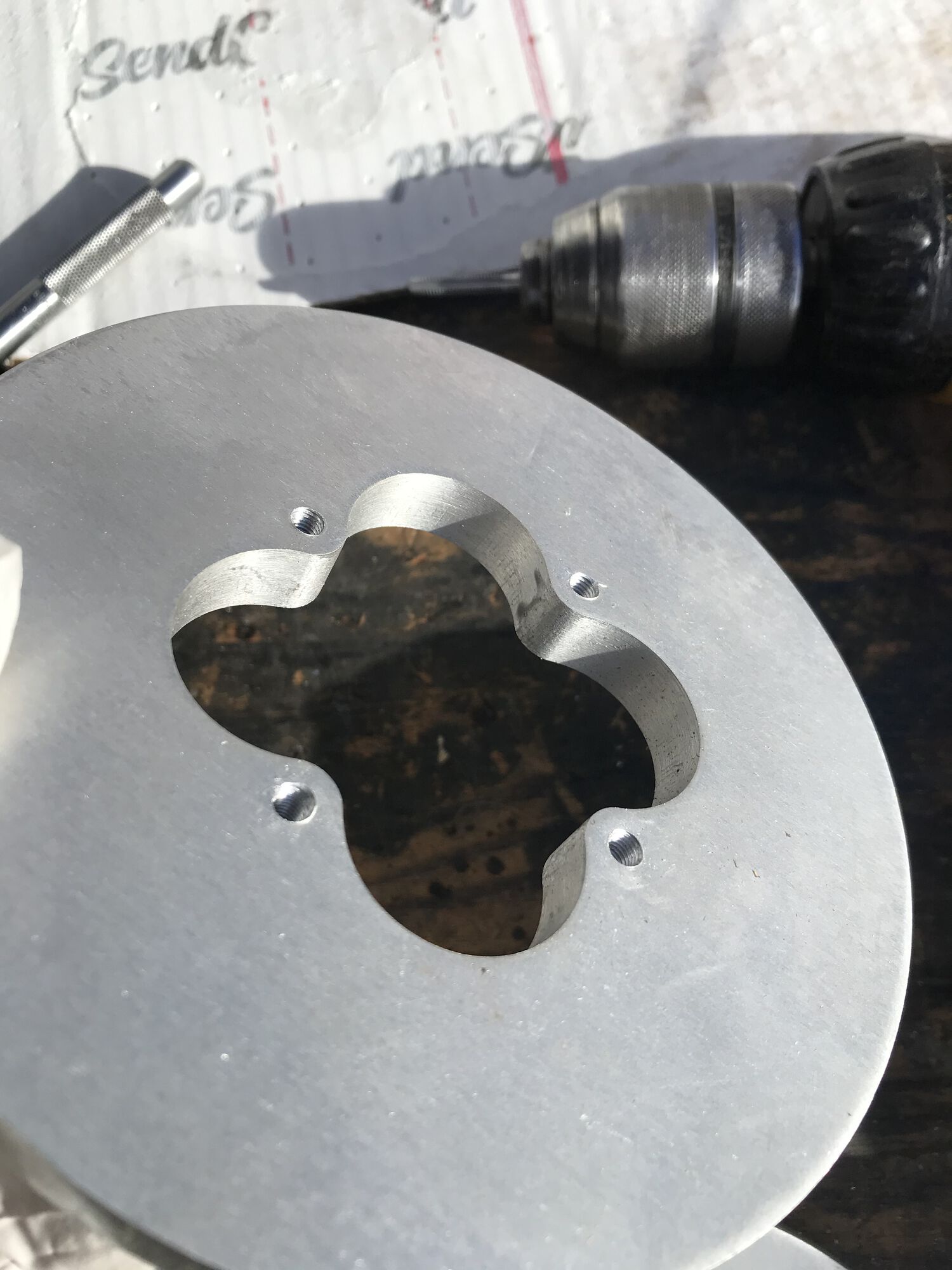 This is right after i threaded the holes to a m5.