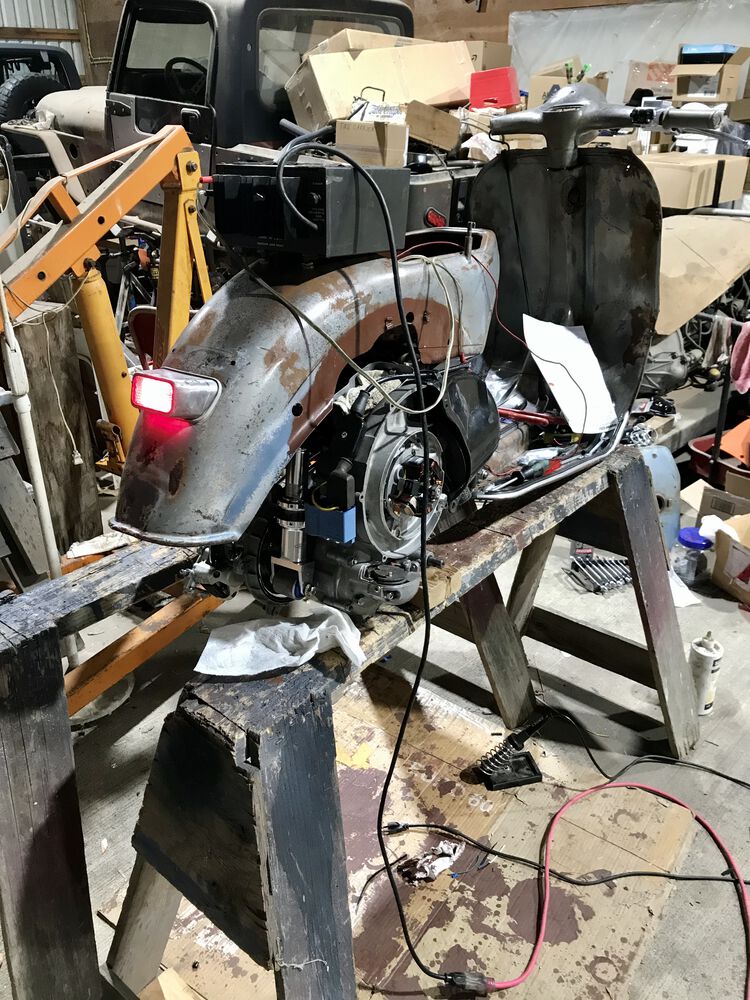 just the running light on