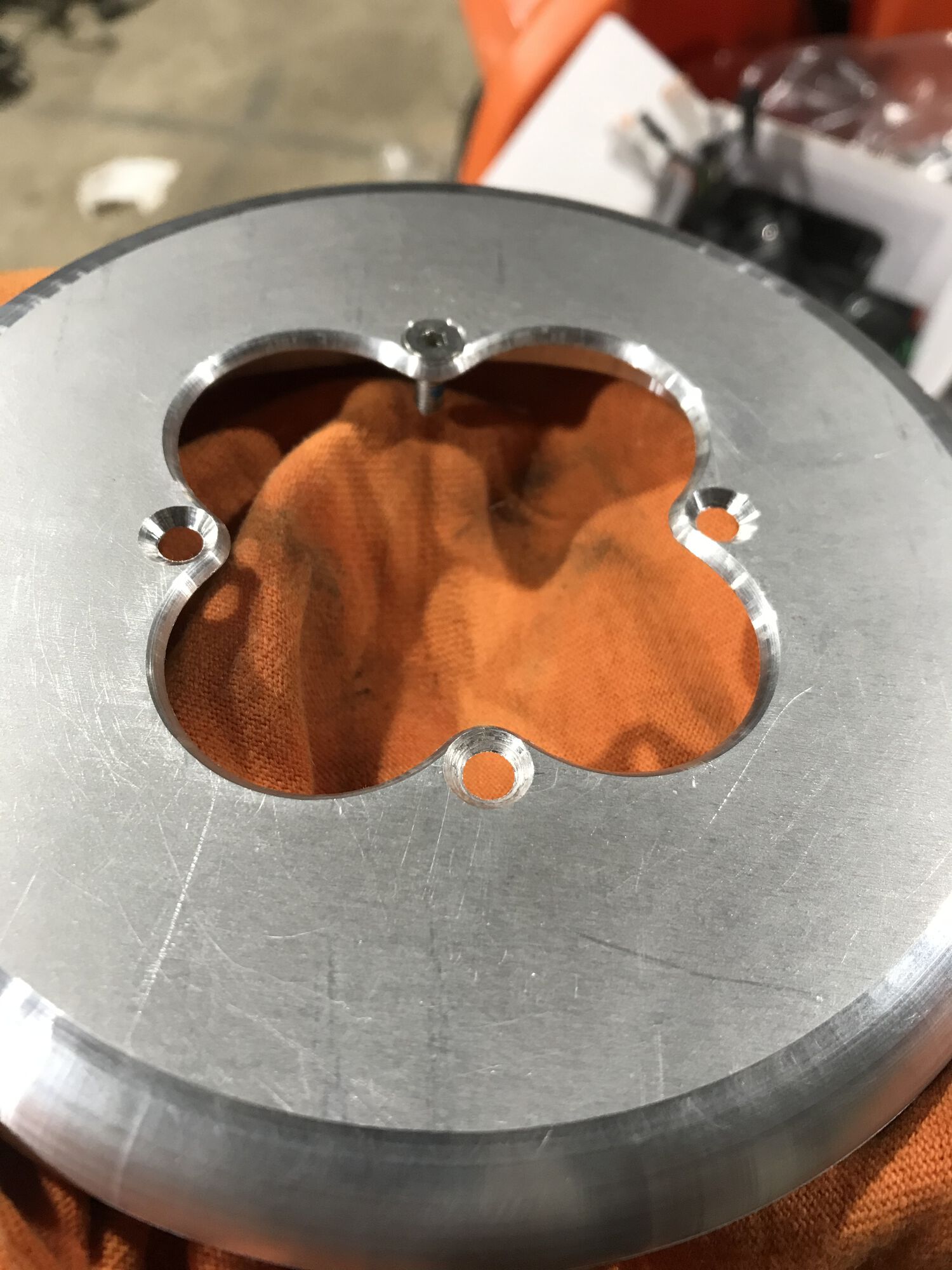 i countersunk the four 5mm holes.