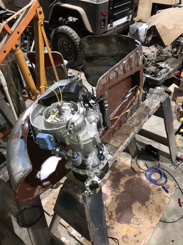 it was easiest to just put the scooter on the side when letting the epoxy set up