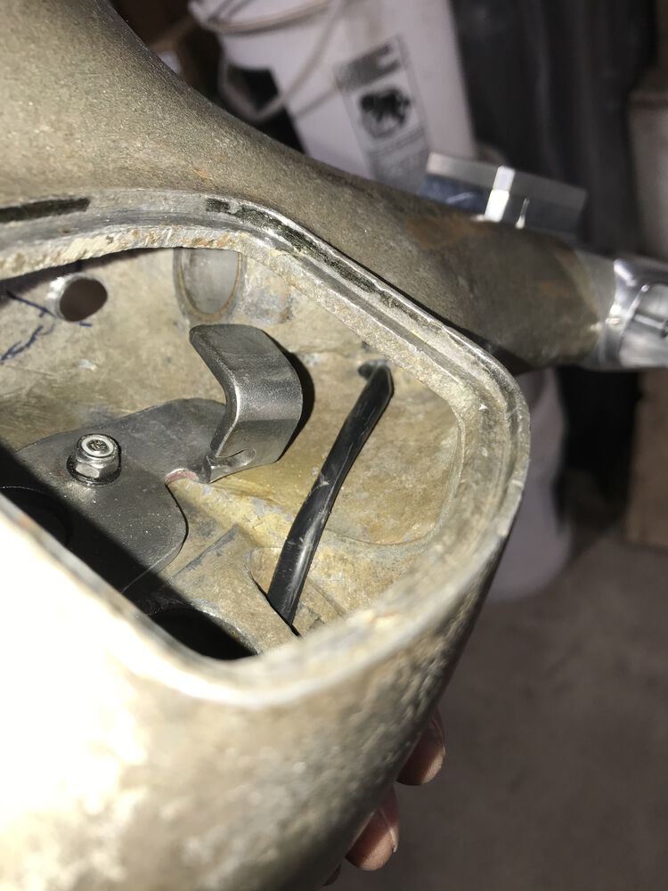 ran the brake pressure switch wires up through the hole