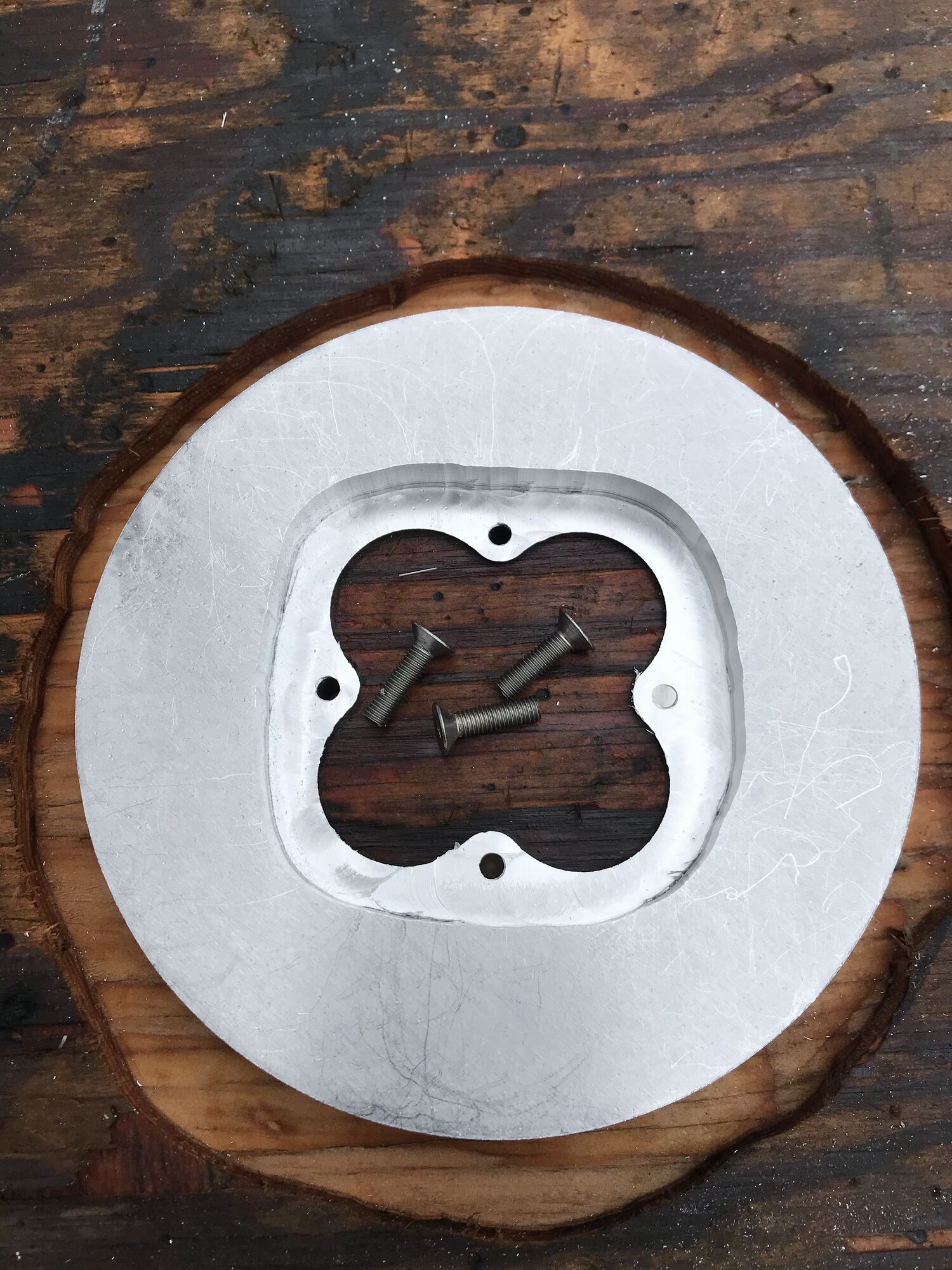 This left me with about an 1/8" thick portion that the LED housing gets mounted to