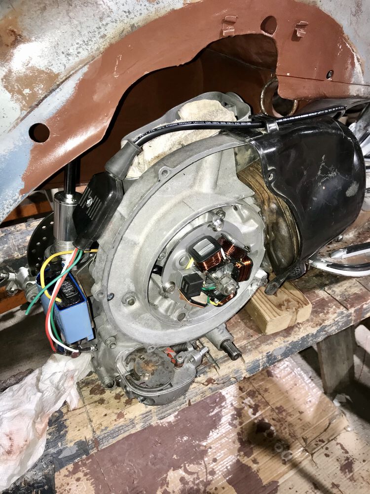 the connectors are in the junction box. i still need to shorten up the CDI wires