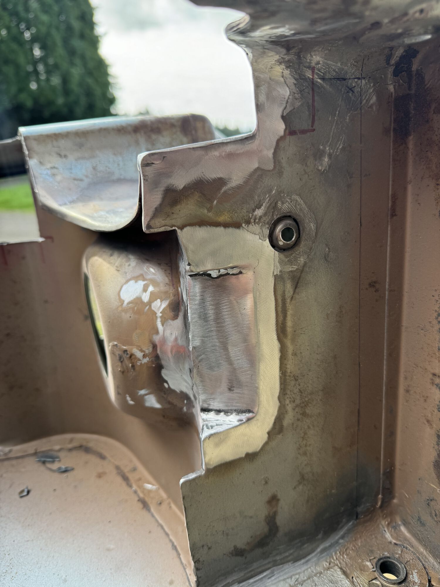 the frame also got welded closed right here too