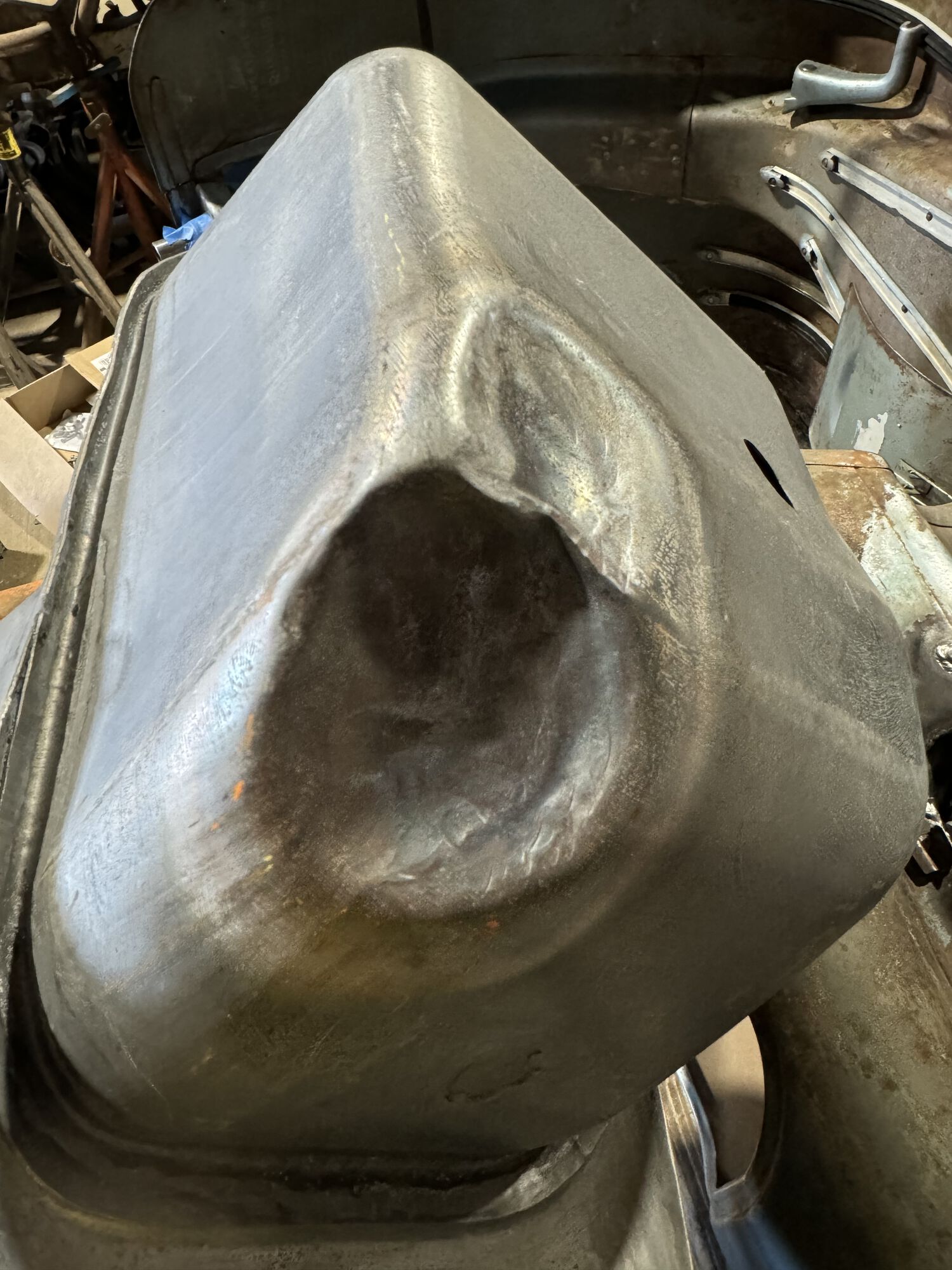 i had to clearance the fuel tank. The dents look bigger than they really are.
