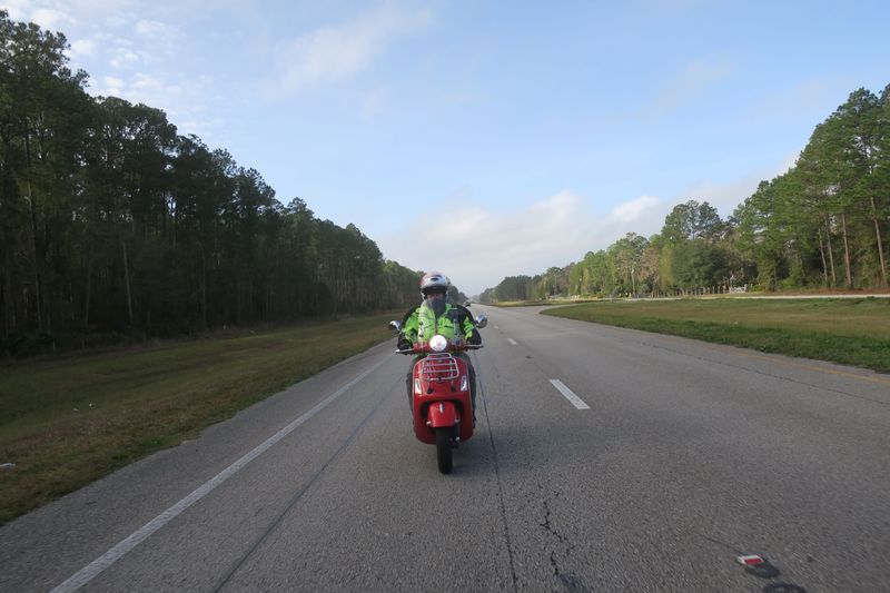 Riding on Highway 301 south of Starke.