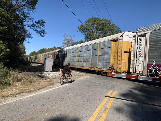 Got stopped by an endless train.