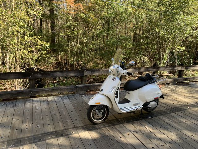 I always stop on the wooden bridge.